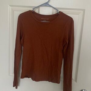 Long Sleeve Burnt Orange Colored Shirt